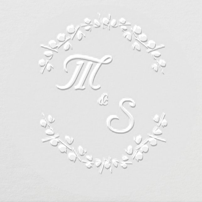 Elegant Monogram with Leaves Embosser (Design)