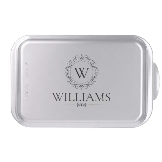Elegant Monogram with Name Cake Pan | Zazzle