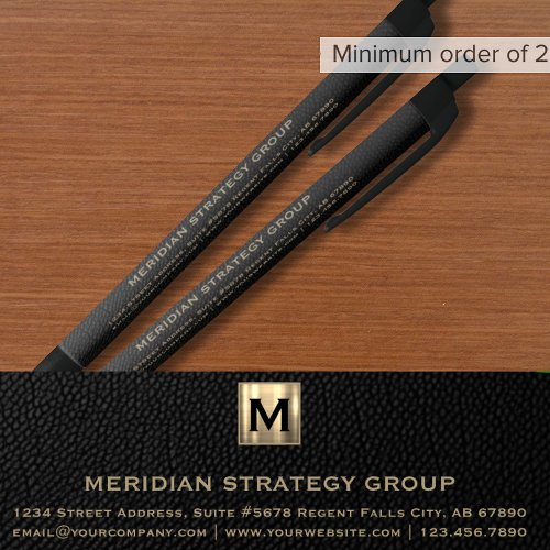 Elegant Monogram Writing Pen for Business