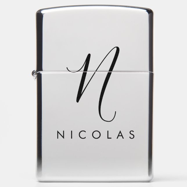 Elegant Monogram Zippo Lighter (Front)