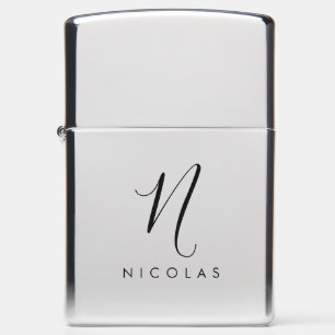 Elegant Monogram Zippo Lighter