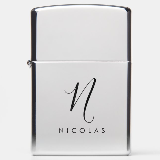 Elegant Monogram Zippo Lighter (Front)
