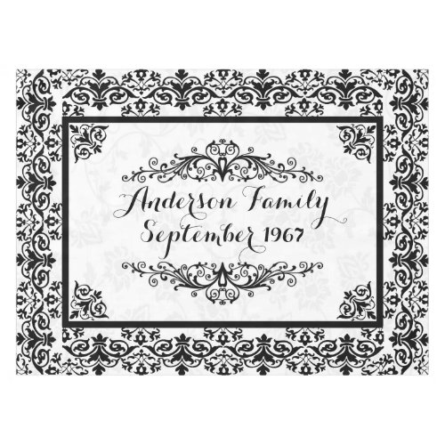 Elegant monogramed damask