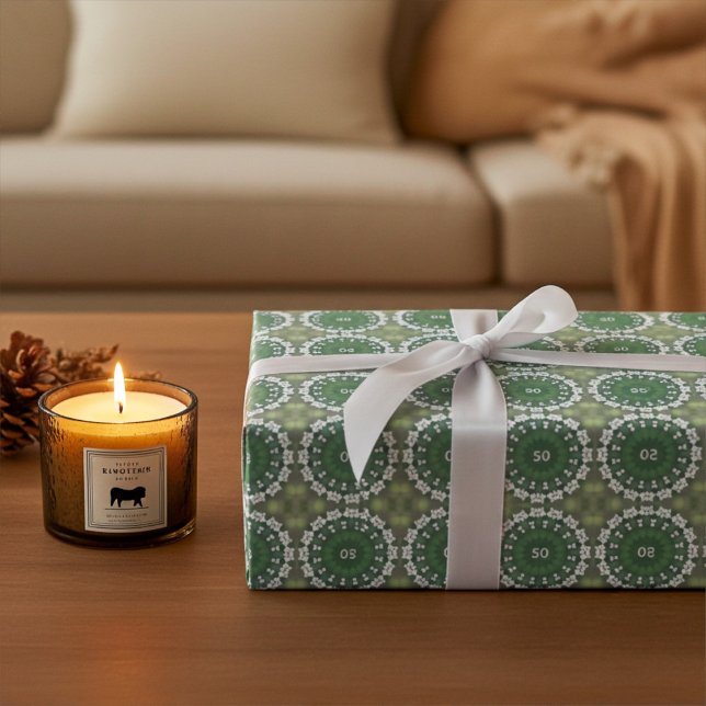 Elegant Monogrammed Abstract Spring Floral Wrapping Paper (Creator Uploaded)