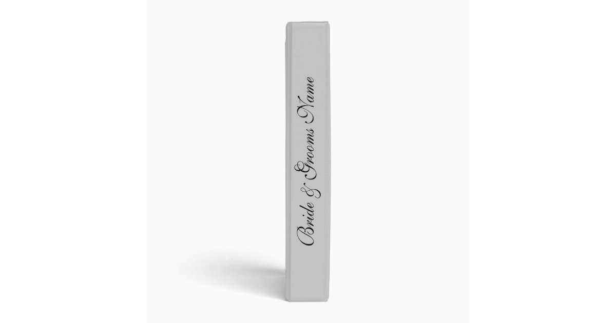 Elegant Monogrammed Black & White Wedding Album 3 Ring Binder | Zazzle