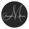 Elegant Monogrammed Black & White Wedding Sticker