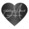Elegant Monogrammed Black & White Wedding Sticker
