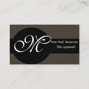 Elegant Monogrammed Classy Business Card