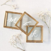 Elegant Monogrammed Glass Jewelry Box (Front)