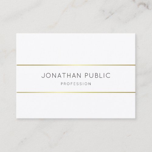 Elegant Monogrammed Gold White Template Modern Business Card