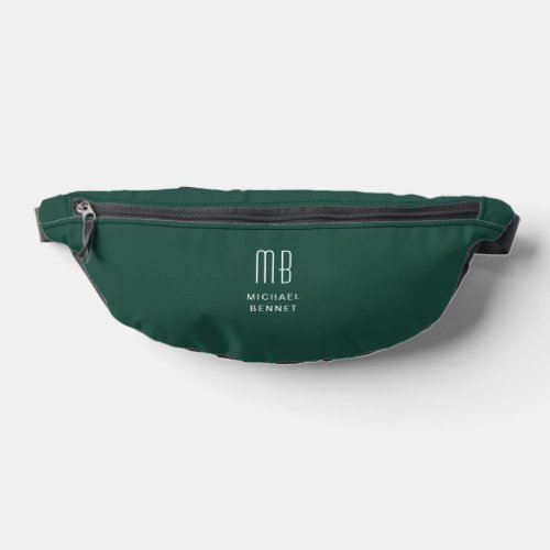 Elegant Monogrammed Green  Fanny Pack