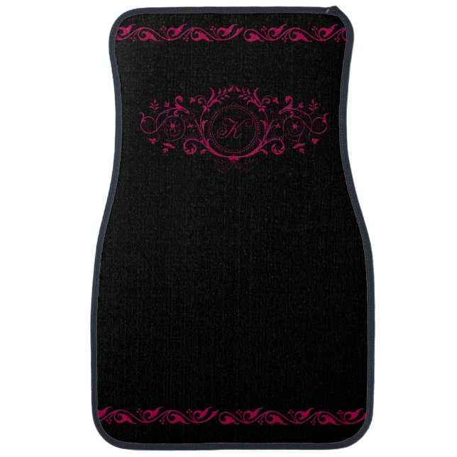 Elegant Monogrammed Lady Car Floor Mat (Front)