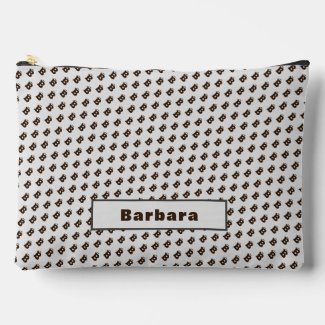 Elegant Monogrammed Letter Pattern Simple Brown
