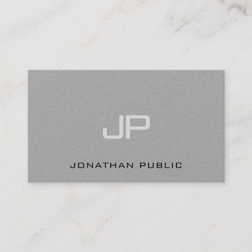 Elegant Monogrammed Minimalist Template Luxury Business Card