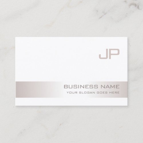 Elegant Monogrammed Modern Plain Trendy Luxury Business Card