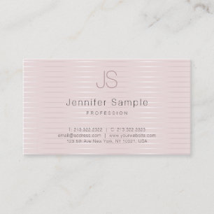Elegant Monogrammed Modern Template Trendy Business Card