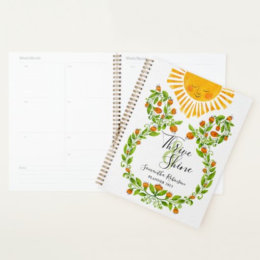 Elegant Monogrammed Motivational 2023 Calendar Planner Zazzle