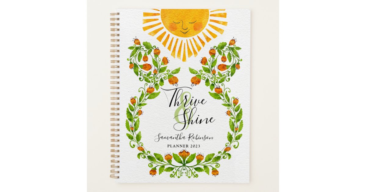 Elegant Monogrammed Motivational 2023 Calendar Planner Zazzle