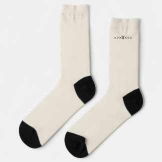 Elegant Monogrammed Off White Socks