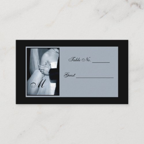 Elegant Monogrammed Place Card Table Setting Business Card