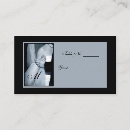 Customizable Elegant Monogrammed Place Card Table Setting Business Card