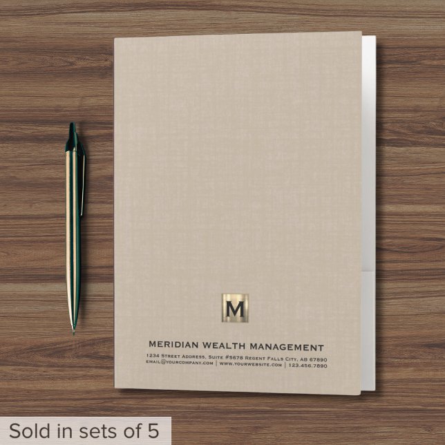 Elegant Monogrammed Portfolio Folder (Creator Uploaded)