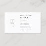 Elegant Monogrammed Simple Design Modern Trendy Business Card
