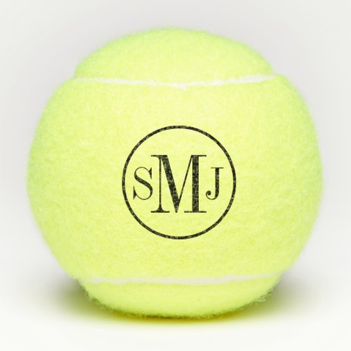 Elegant Monogrammed Tennis Balls