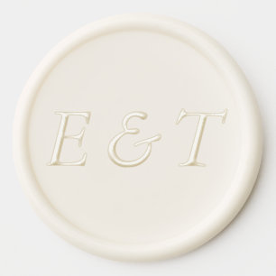 Elegant monograms simple font modern wax seal sticker