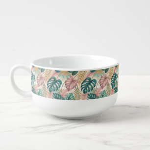 Elegant Monsteras Gold Soup Mug