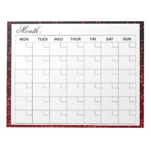  Elegant Monthly Calendar Planner  Notepad