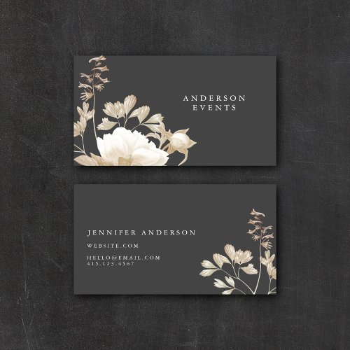 Elegant Moody Boho Modern  Business Card