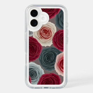 Elegant Moody Dark Floral Rose Pattern iPhone 16 Case