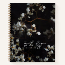 Elegant Moody Dark Floral To-Do List