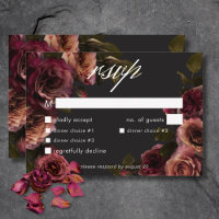 Elegant Moody Muted Rust & Burgundy Floral Dinner
