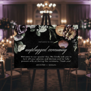 Elegant Moody Twilight Pastel Floral Unplugged Foam Board