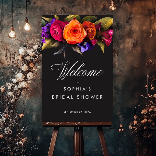 Elegant Moody Vibrant Harvest Floral Bridal Shower Foam Board (Elegant Moody Vibrant Harvest Floral Bridal Shower Foam Board)