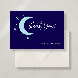 Elegant Moon and Stars Baby Shower  Thank You Card