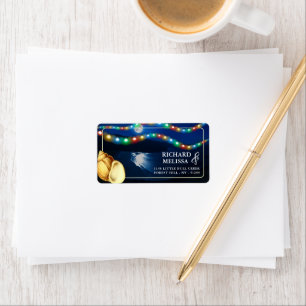 Elegant Moonlit Beach Wedding Label