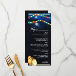 Elegant Moonlit Beach Wedding Menu