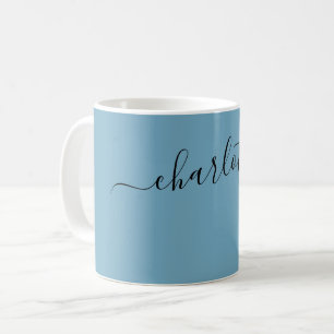 Elegant Moonstone Color Modern Name Personalized Coffee Mug