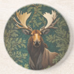 Elegant Moose William Morris Inspired Coaster