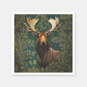 Elegant Moose William Morris Inspired Napkins
