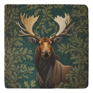 Elegant Moose William Morris Inspired Trivet