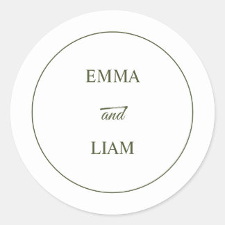 Elegant morden classic Wedding Monogram Sticker