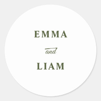 Elegant morden classic Wedding Monogram Sticker