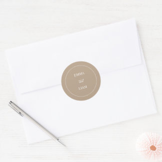 Elegant morden classic Wedding Monogram Sticker