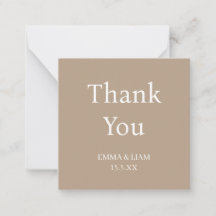 Elegant morden script classic Thankyou card