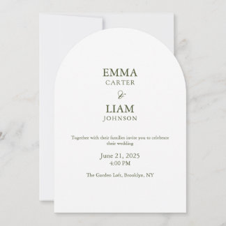 Elegant morden script classic wedding Invitation