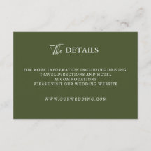 Elegant morden script wedding enclosure card